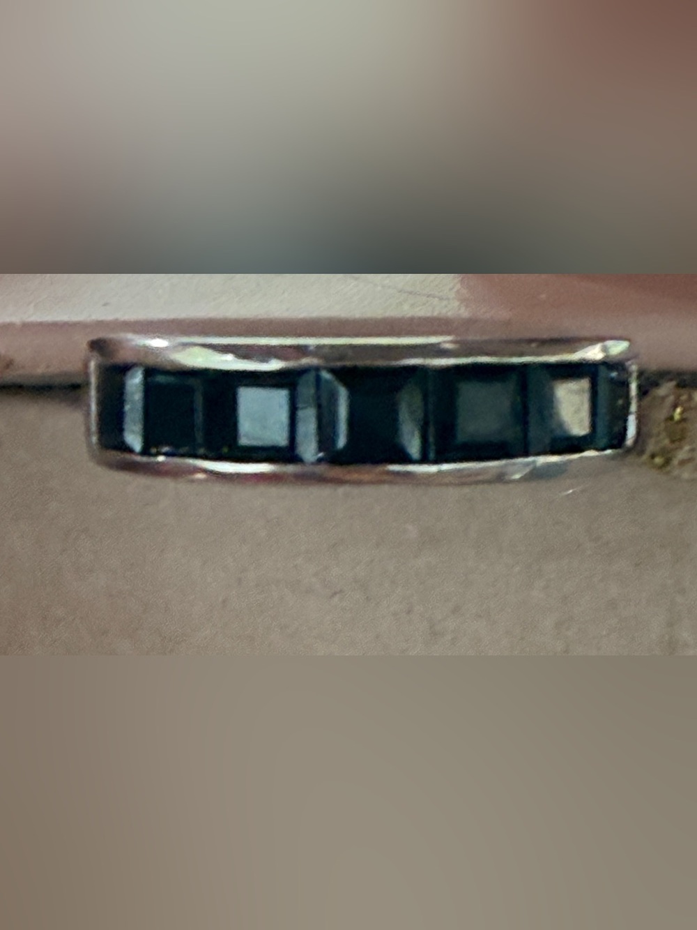 925 Black Spinel Ring Sz9